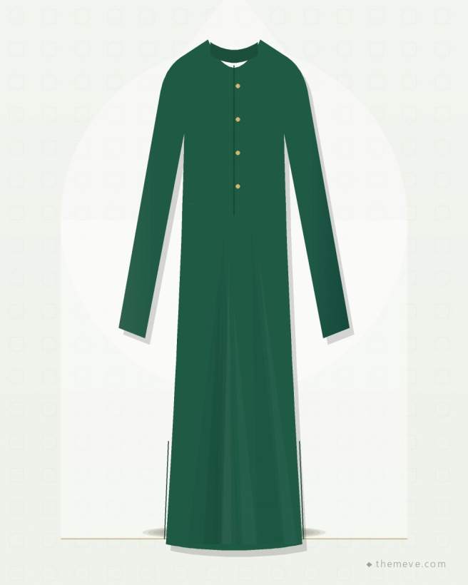 Embroidered Panjabi — Green