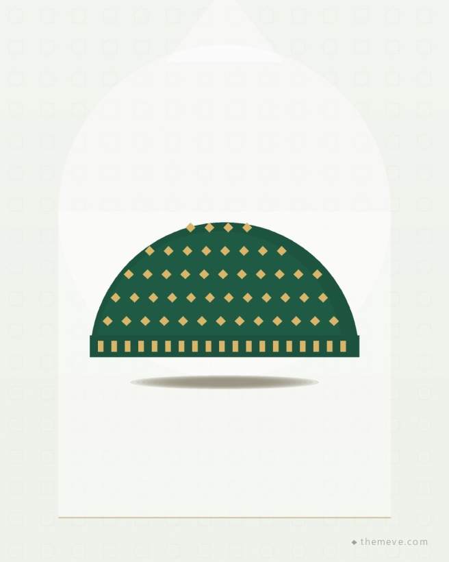 Embroidered Topi — Green