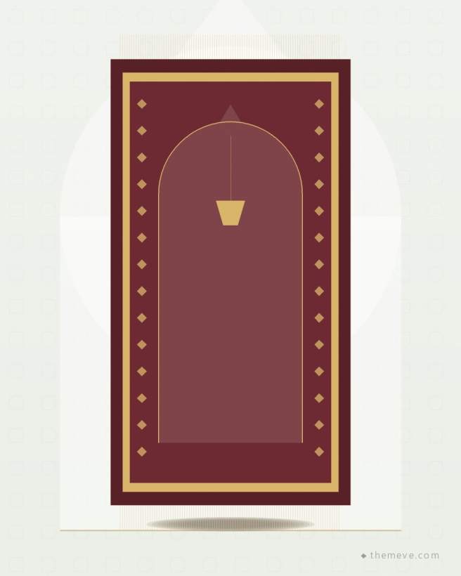 Padded Jaynamaz — Maroon