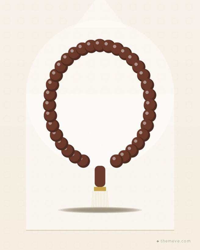 Wooden Tasbih — 99 Beads
