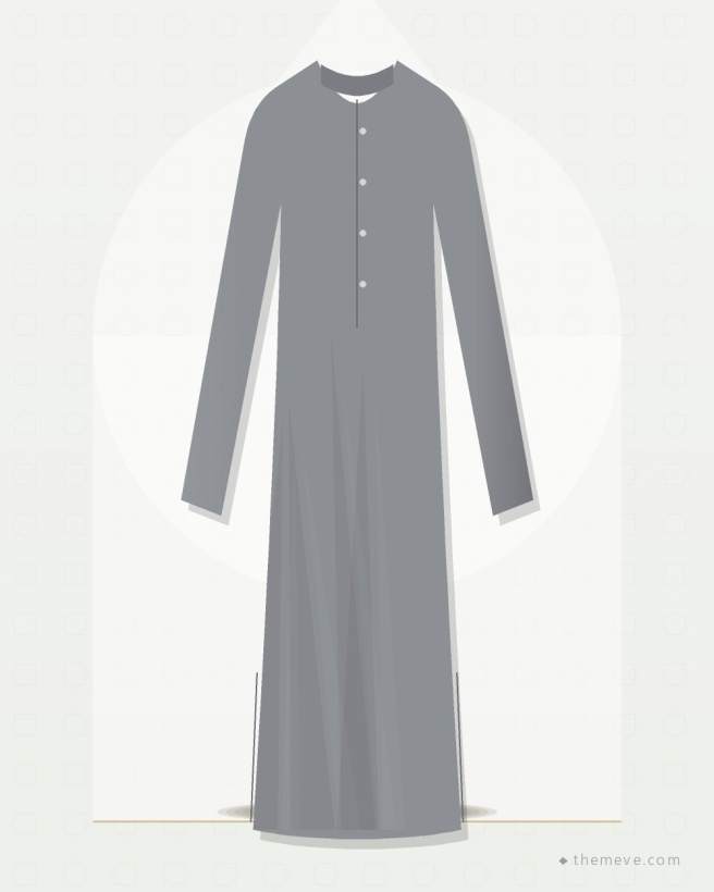 Moroccan Jubba — Grey